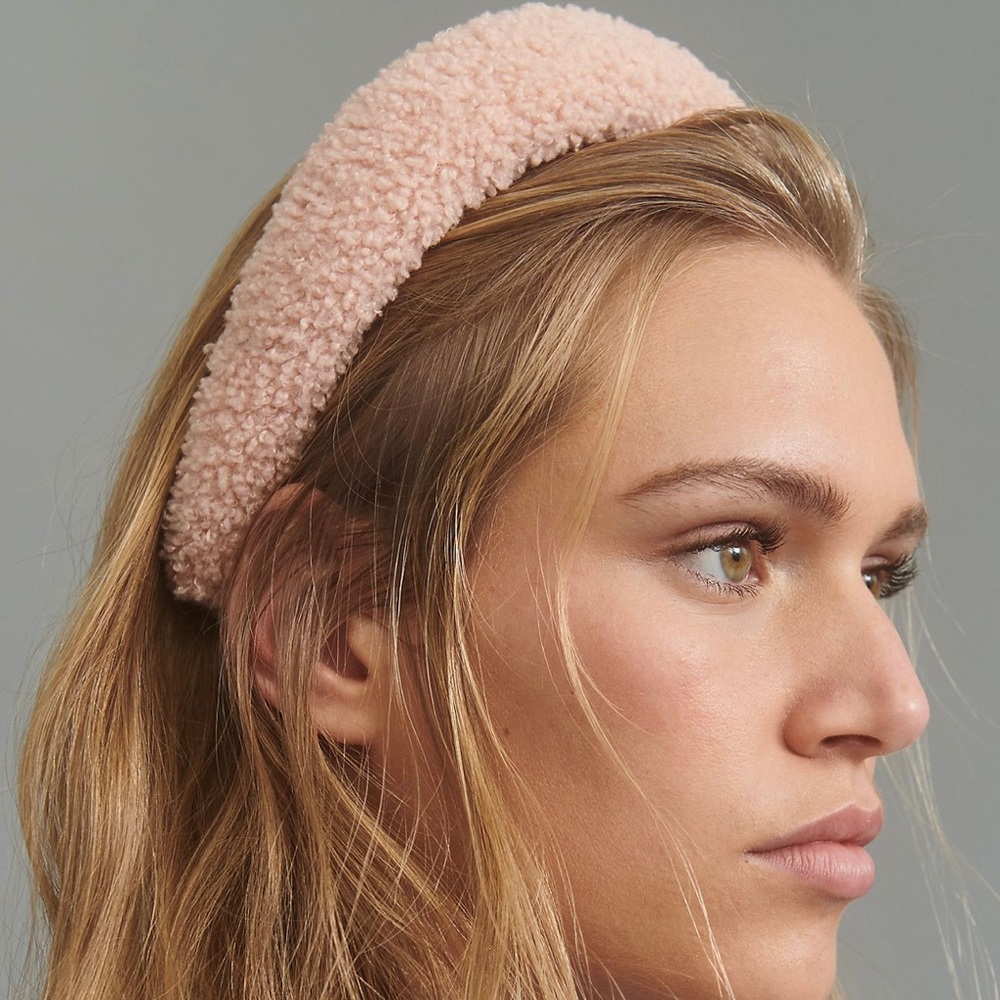 Sherpa Puff Headband (White)